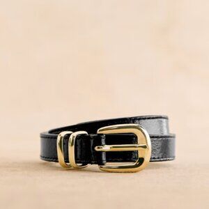 Sezane Livie Belt Patent Black - Size 95